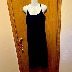 Jenni kayne Stylish navy blue Midi Dress with Spaghetti Straps medium
